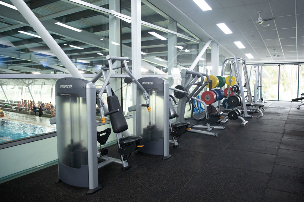 Pin weights at gym